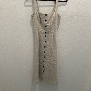 ***SALE*** Reformation Beige Button-Down Dress